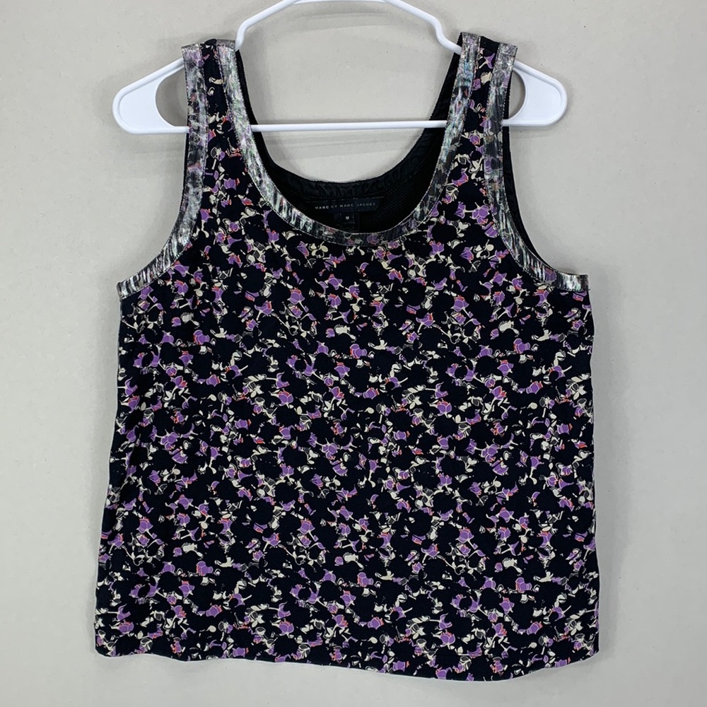 Marc by Marc Jacobs Silk‎ Sleeveless Blouse Women’s Size M Printed Top